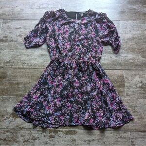 AQUA Multi Floral Midi Dress